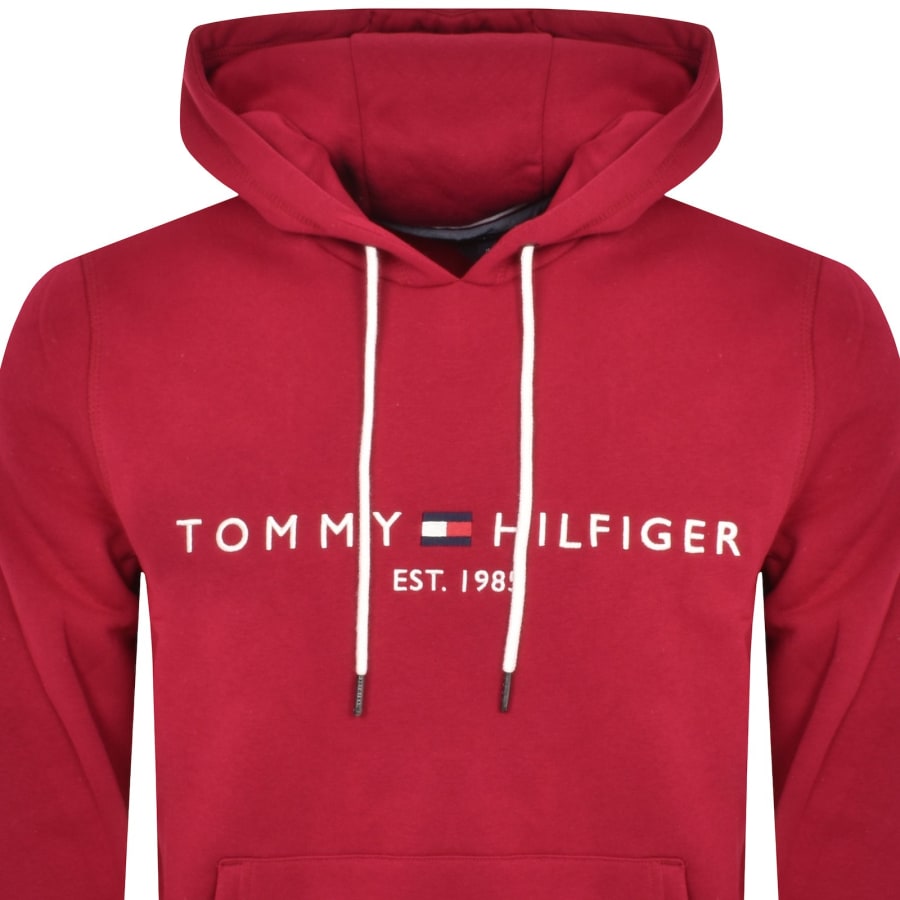Red tommy hilfiger hoodie best sale
